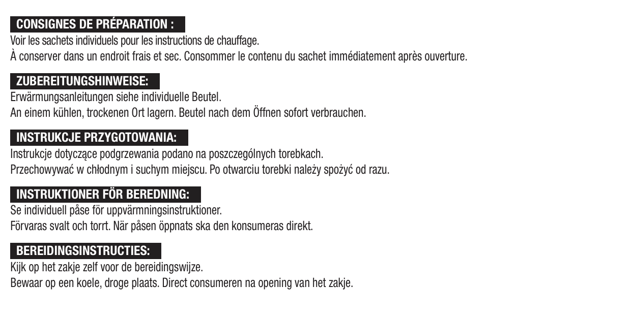 60 porciones de desayuno y plato principal liofilizados, DryBag, hasta 25 años