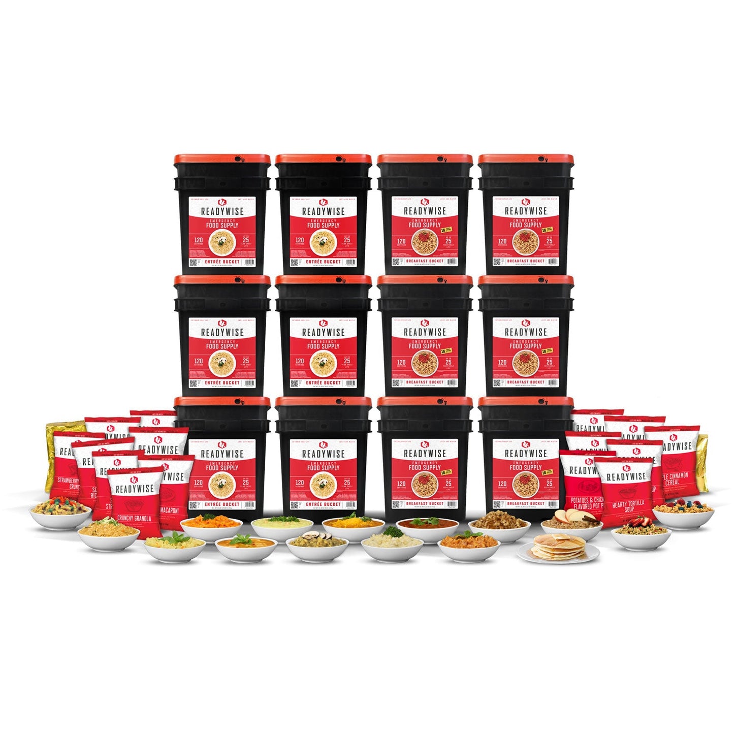ReadyWise – Pack 1.440 porciones, reserva alimentaria a largo plazo, 25 años