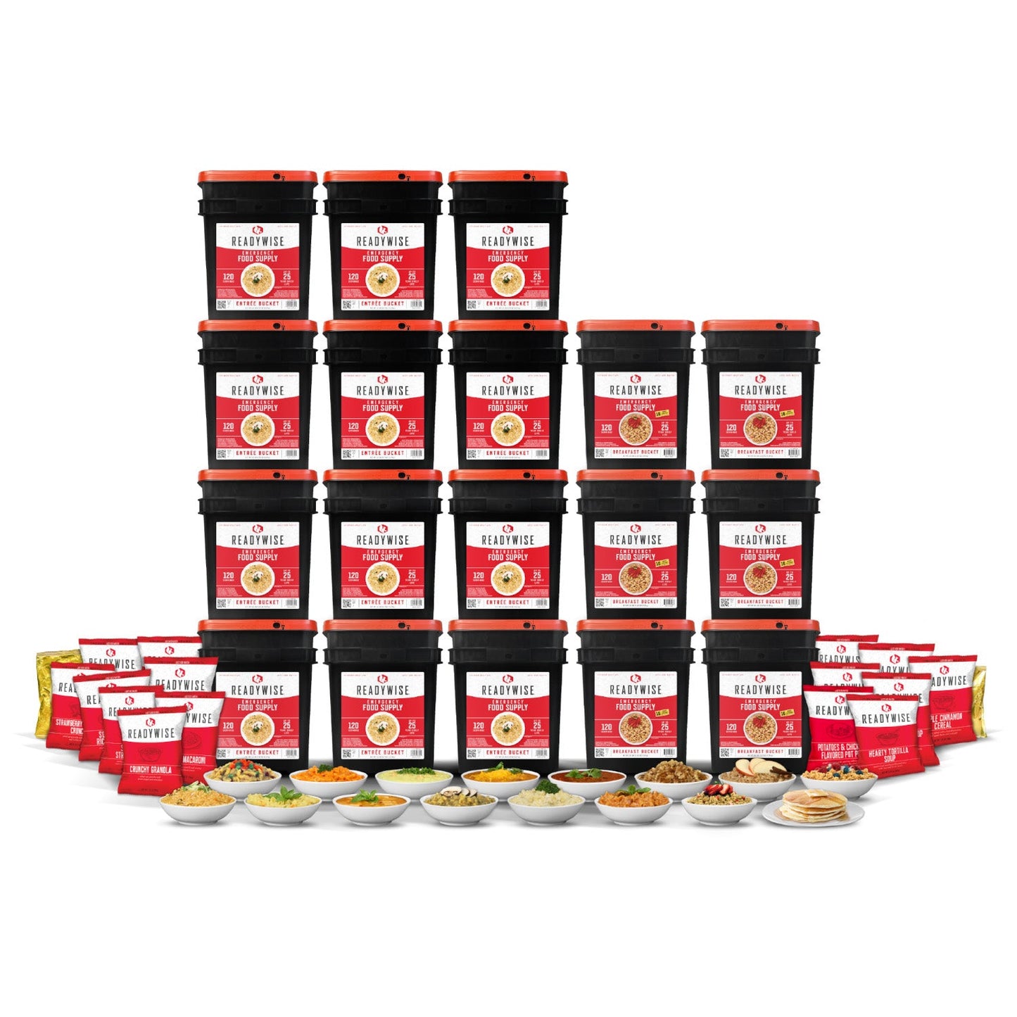 ReadyWise – Pack 2.160 porciones, reserva alimentaria a largo plazo, 25 años