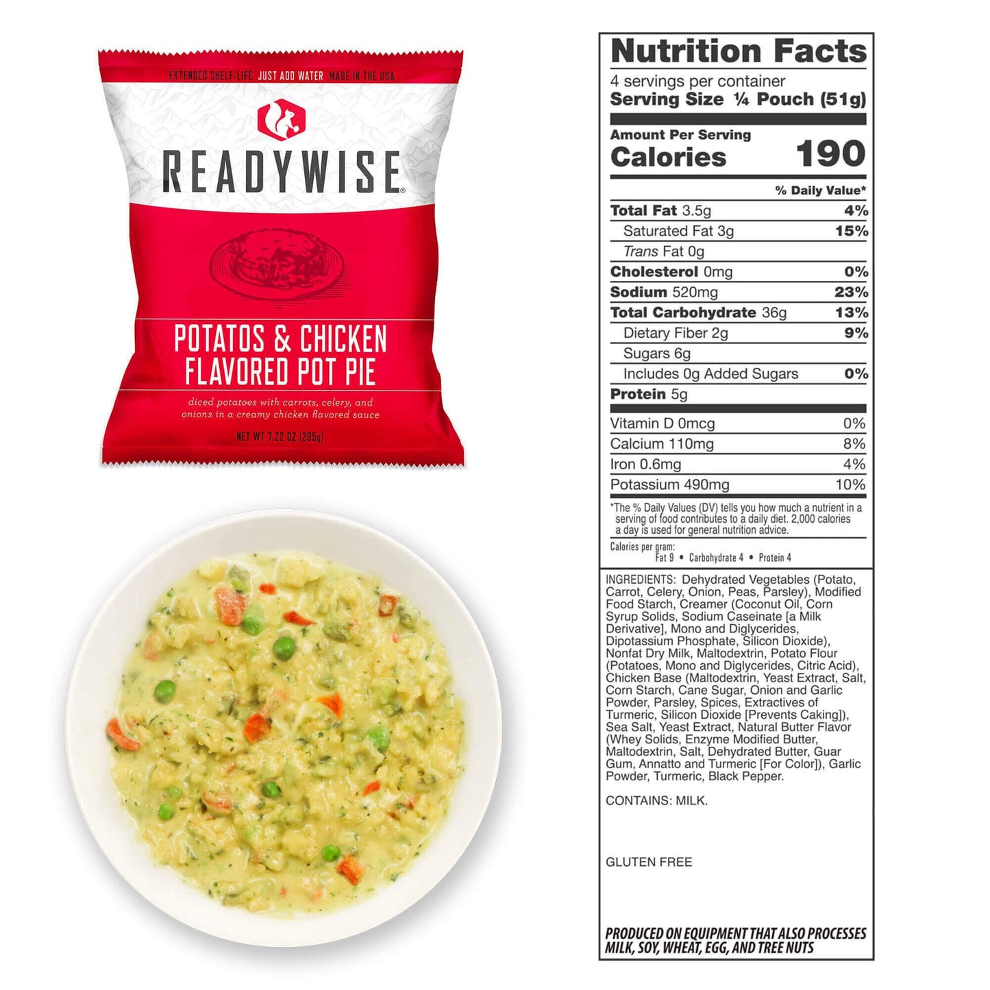 ReadyWise – Pack 1.440 porciones, reserva alimentaria a largo plazo, 25 años