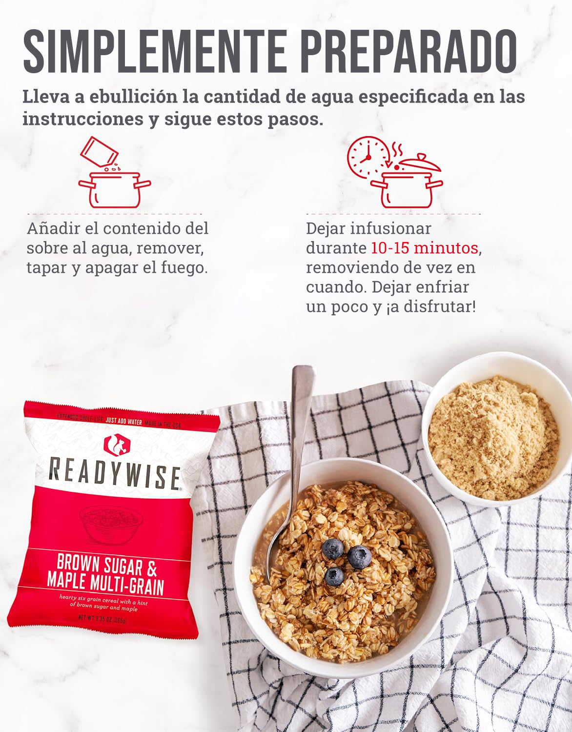120 porciones de desayuno, comidas vegetarianas liofilizadas, hasta 25 años