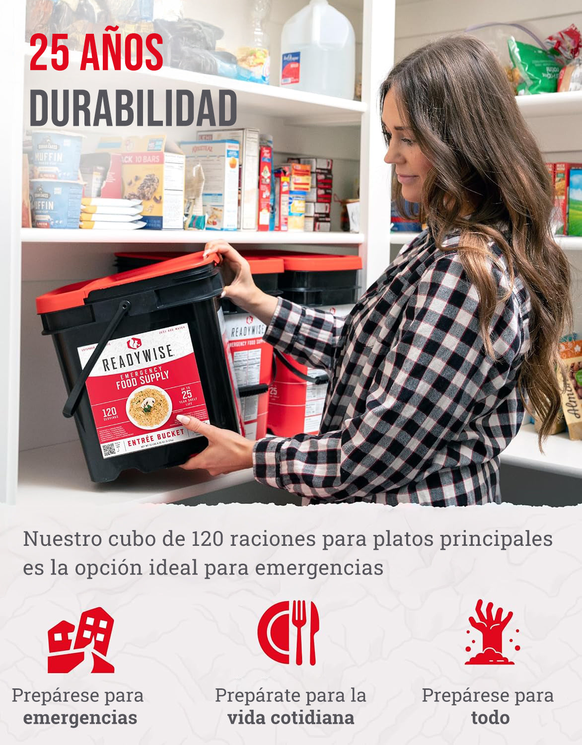 Plato principal de 120 porciones, comidas vegetarianas liofilizadas, hasta 25 años