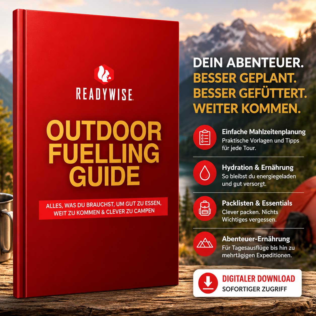 Guía Gratuita para Actividades al Aire Libre – Aprende a Planificar tus Comidas, Mantenerte Hidratado y Empacar de Forma Inteligente para Cualquier Aventura