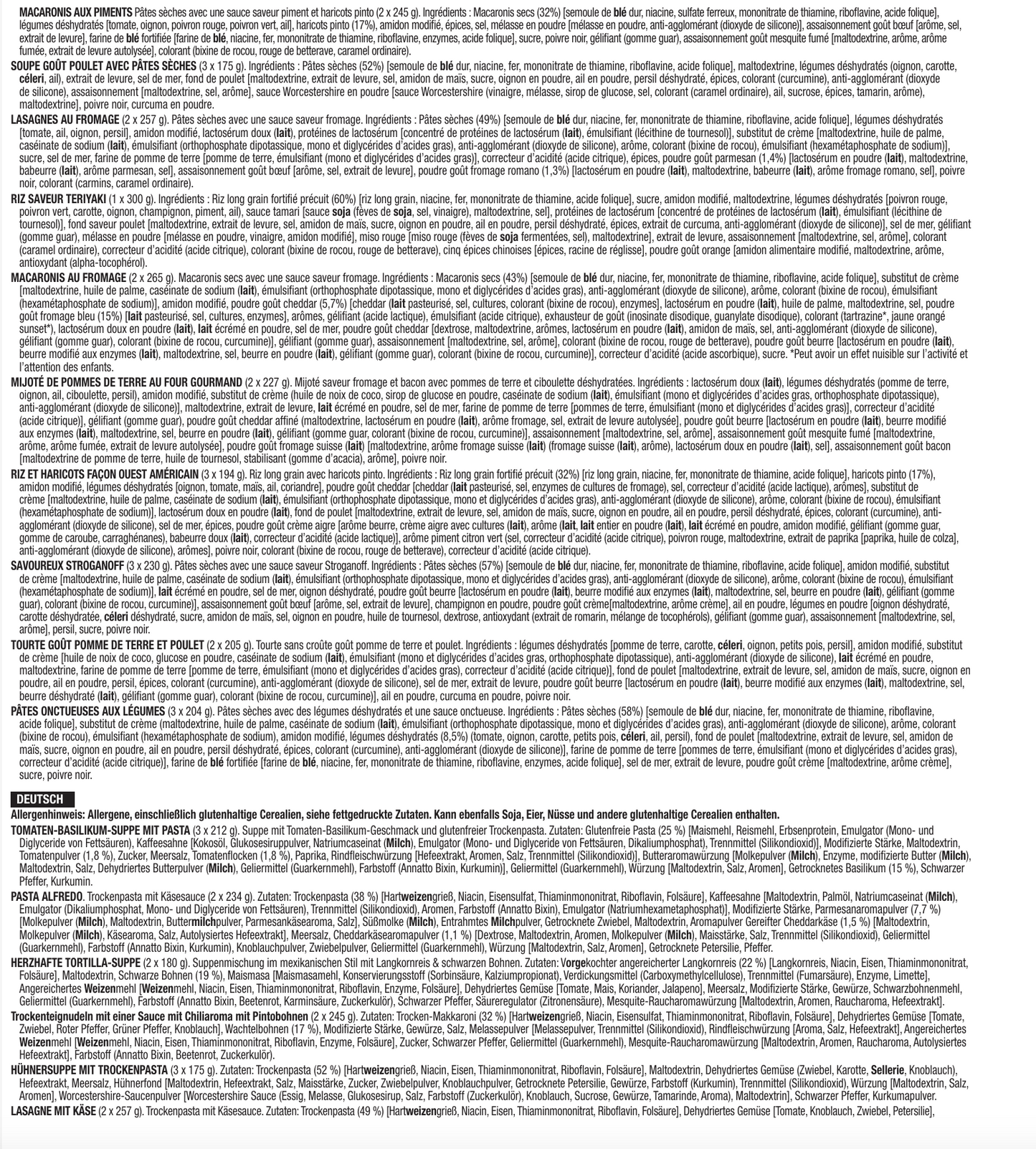 Plato principal de 120 porciones, comidas vegetarianas liofilizadas, hasta 25 años