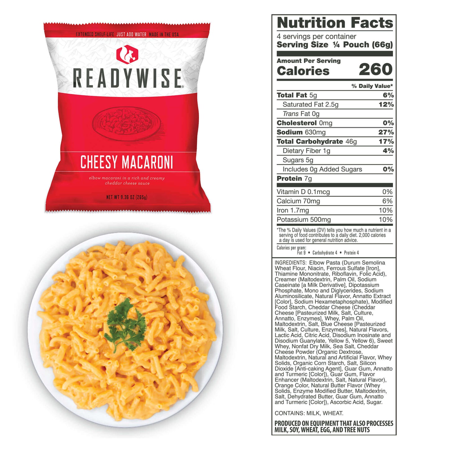 ReadyWise – Pack 1.440 porciones, reserva alimentaria a largo plazo, 25 años