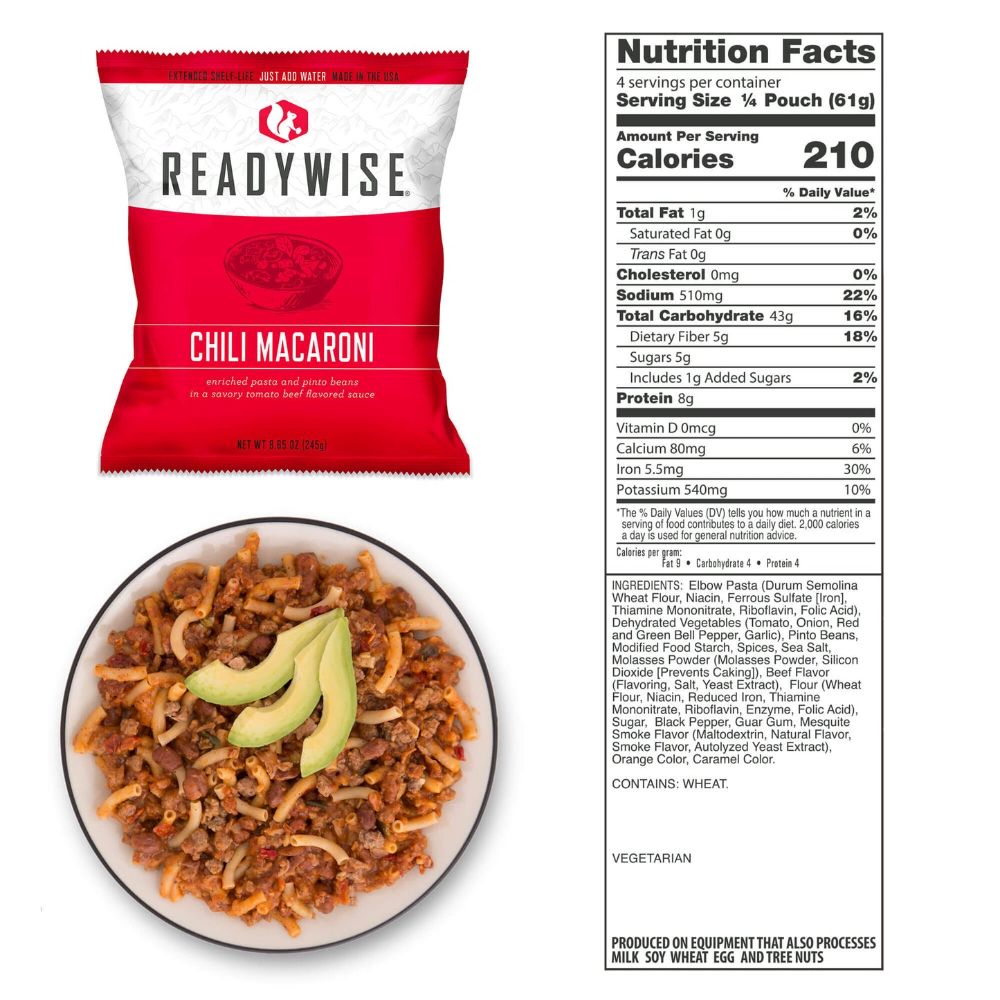 ReadyWise – Pack 1.440 porciones, reserva alimentaria a largo plazo, 25 años