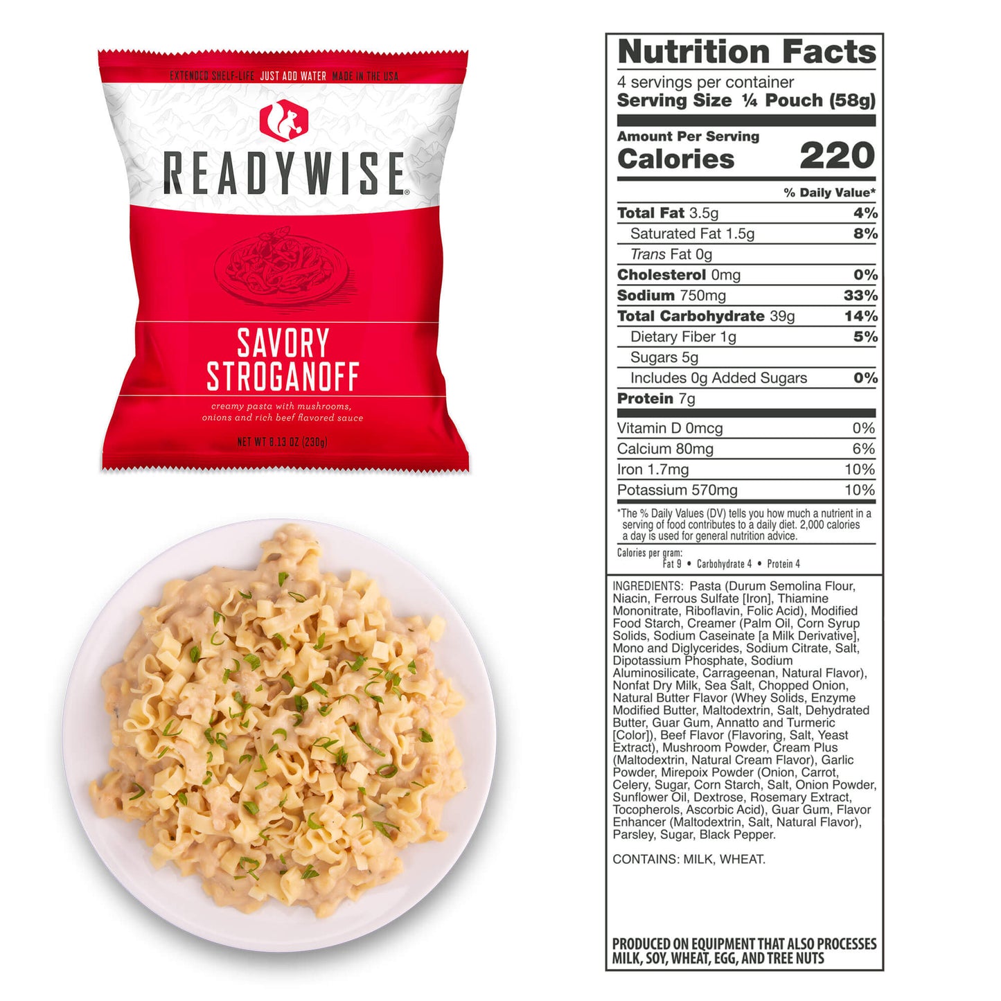 ReadyWise – Pack 2.160 porciones, reserva alimentaria a largo plazo, 25 años