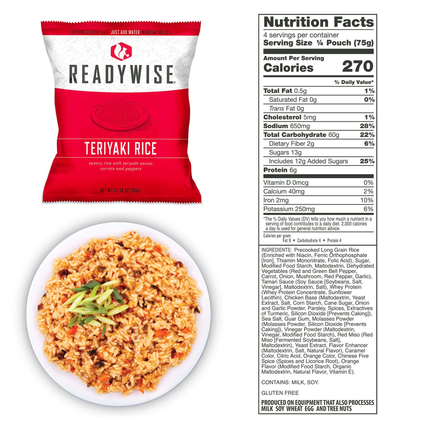 ReadyWise – Pack 1.440 porciones, reserva alimentaria a largo plazo, 25 años