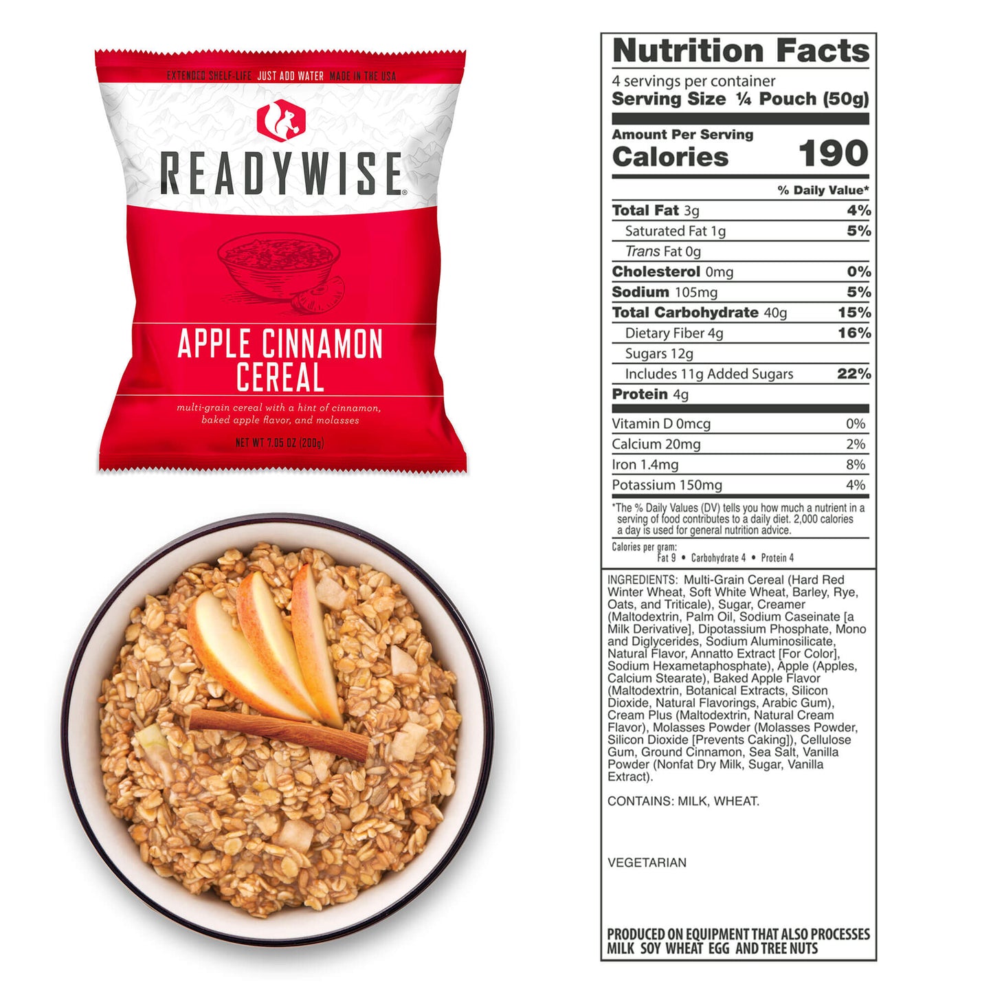 ReadyWise – Pack 4.320 porciones, reserva alimentaria a largo plazo, 25 años