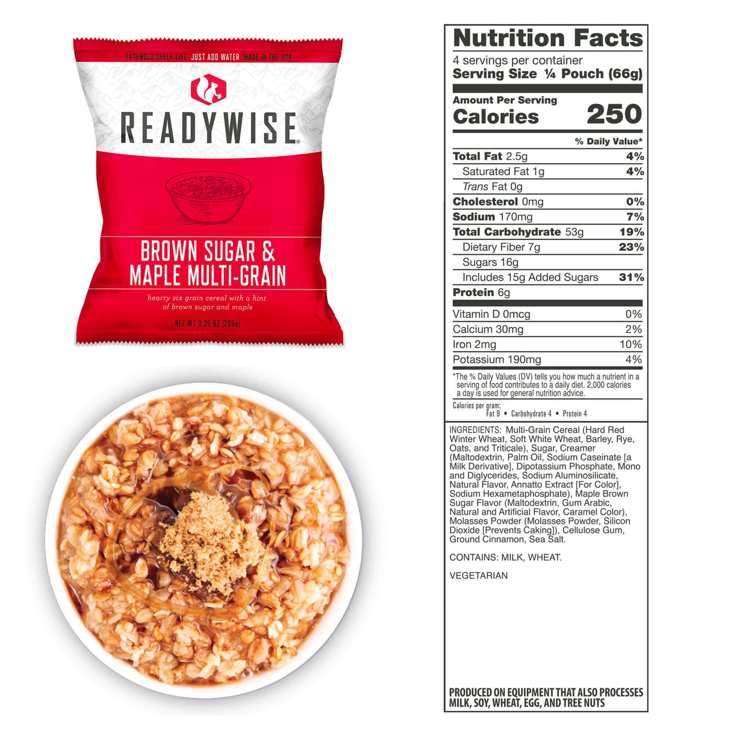 ReadyWise – Pack 1.440 porciones, reserva alimentaria a largo plazo, 25 años