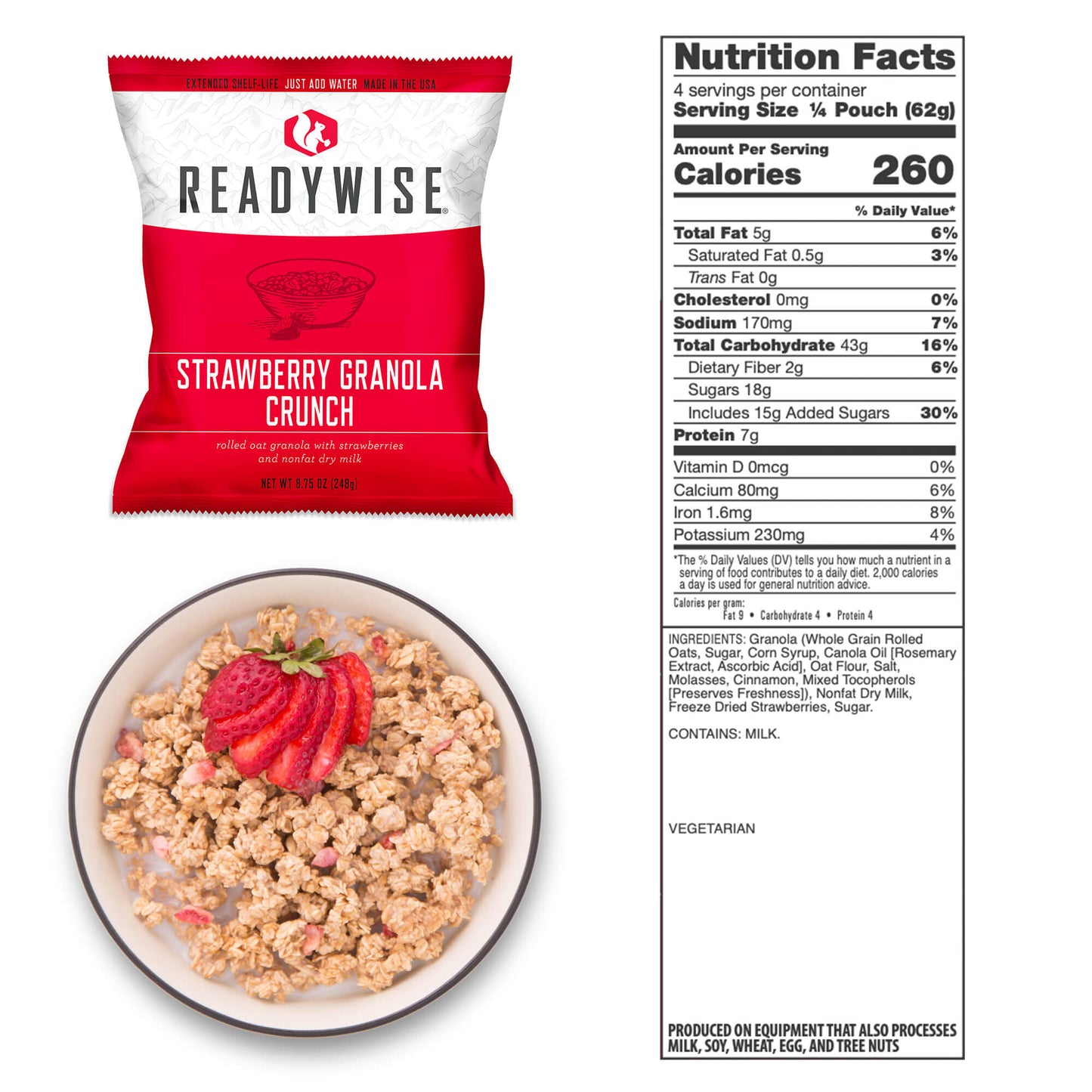 ReadyWise – Pack 1.440 porciones, reserva alimentaria a largo plazo, 25 años
