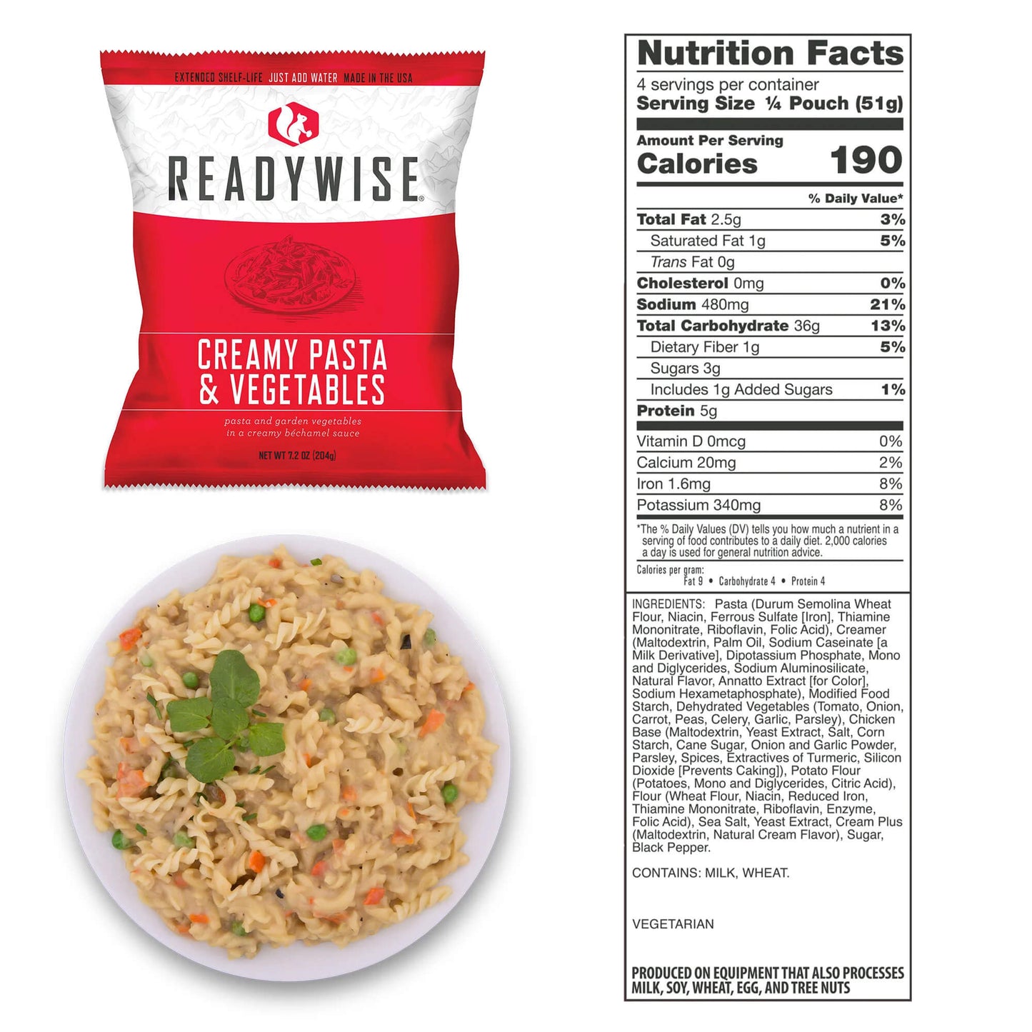 ReadyWise – Pack 2.160 porciones, reserva alimentaria a largo plazo, 25 años