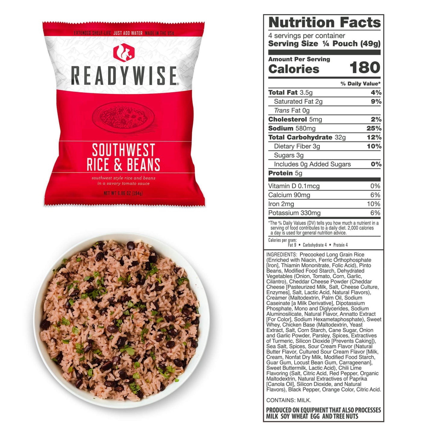 ReadyWise – Pack 2.160 porciones, reserva alimentaria a largo plazo, 25 años